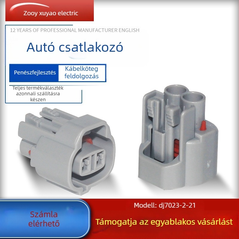 DJ7023-2-21 2‑pin autóipari csatlakozó Toyota hátsó radar és Baojun ködlámpa csatlakozóhoz, DRL világítás