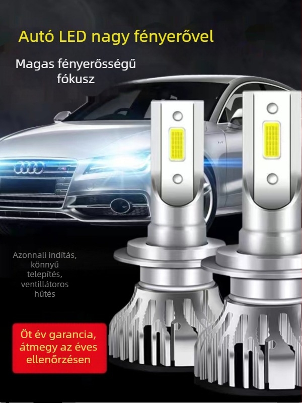 LED elsőfényszóró izzó Wuling Hongguang S-hez – 12V, 90–100W, 5000–6000K, magas/alacsony fényszóró, szuper fényes spot