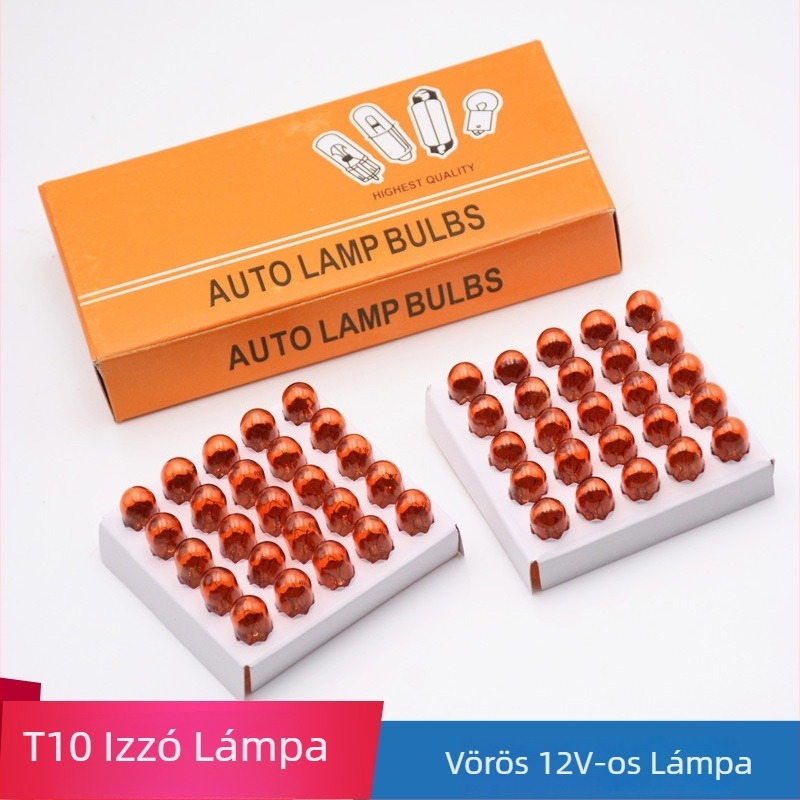 Autó műszerfal lámpa, modell T10, 12V, 3W, univerzális T10 aljzattal