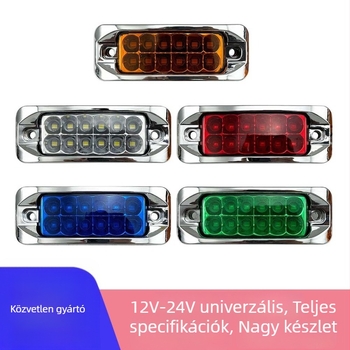 Kamion LED oldalsó világítás szélességjelzővel, 12-24V, 6W, LED típusú 2835, IP67, élettartam 50 000 óra