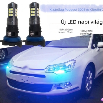 PH24W LED nappali fények Peugeot 3008 és Citroën C5 (2010–2012) – LED típus 3030, 12V, 0.5W, 6500K