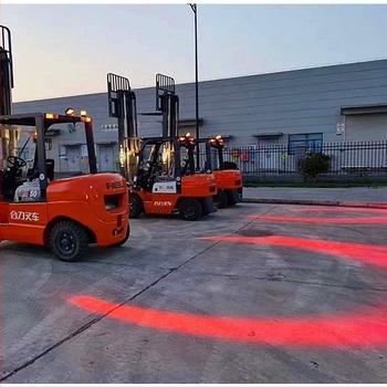 U-alakú határjelző fény, piros-kék ívelt LED fény targoncákhoz és kotrókhoz, LED biztonsági fény, szélességjelző a kotróhoz