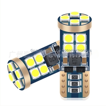 T10 3030 12SMD LED szélességi és olvasó fény CANBUS lépcsőzetes dekóderrel, 12–24V, 5W, 50 000 óra