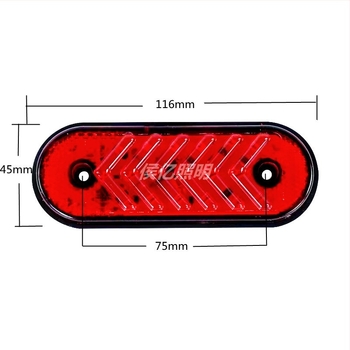 LED oldalsó fény teherautók és autók számára, modell Flashing cable side light, teljesítmény 6W, feszültség 12–24V, fényáram 250LM