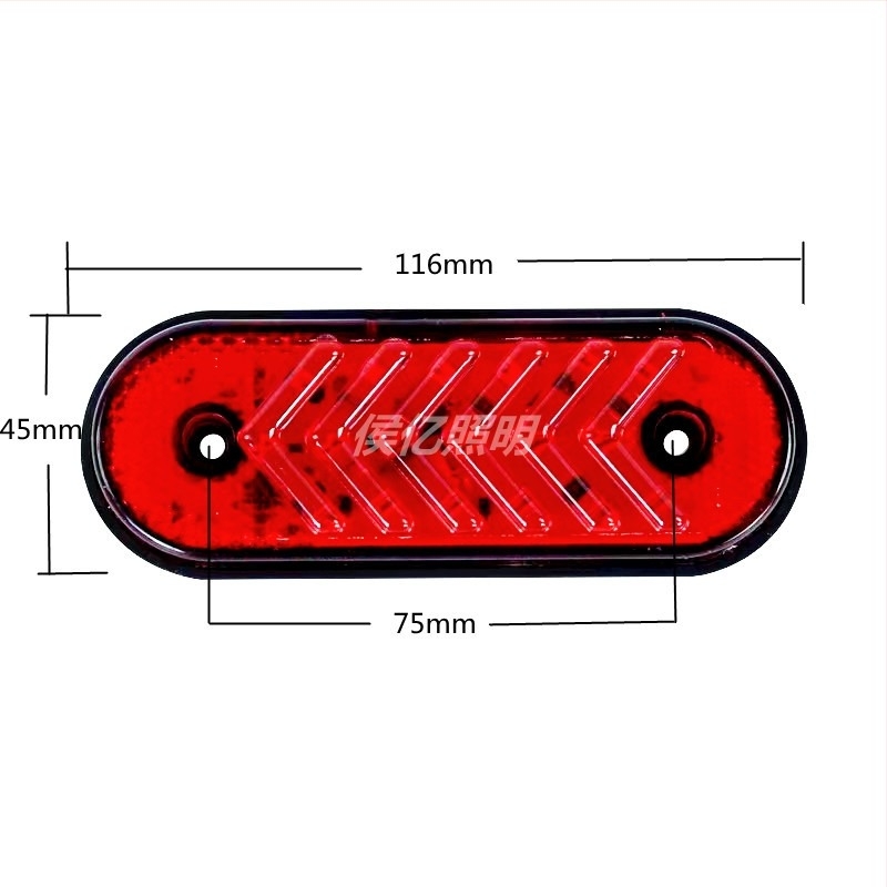 LED oldalsó fény teherautók és autók számára, modell Flashing cable side light, teljesítmény 6W, feszültség 12–24V, fényáram 250LM