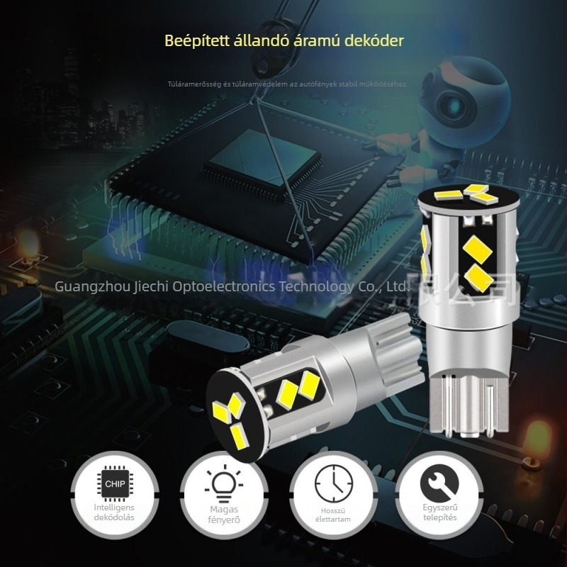 Autó LED szélességjelző fény, olvasó- és rendszámtábla világítás – modell T10 3020 11SMD, LED, 600LM, 6500K, 12–48V