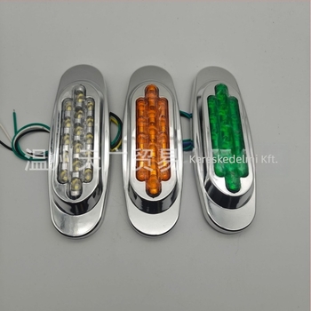 4‑LED oldalsó jelzőfény nehéz vontató járművekhez, 10–30V – figyelmeztetés, féklámpa és irányjelző