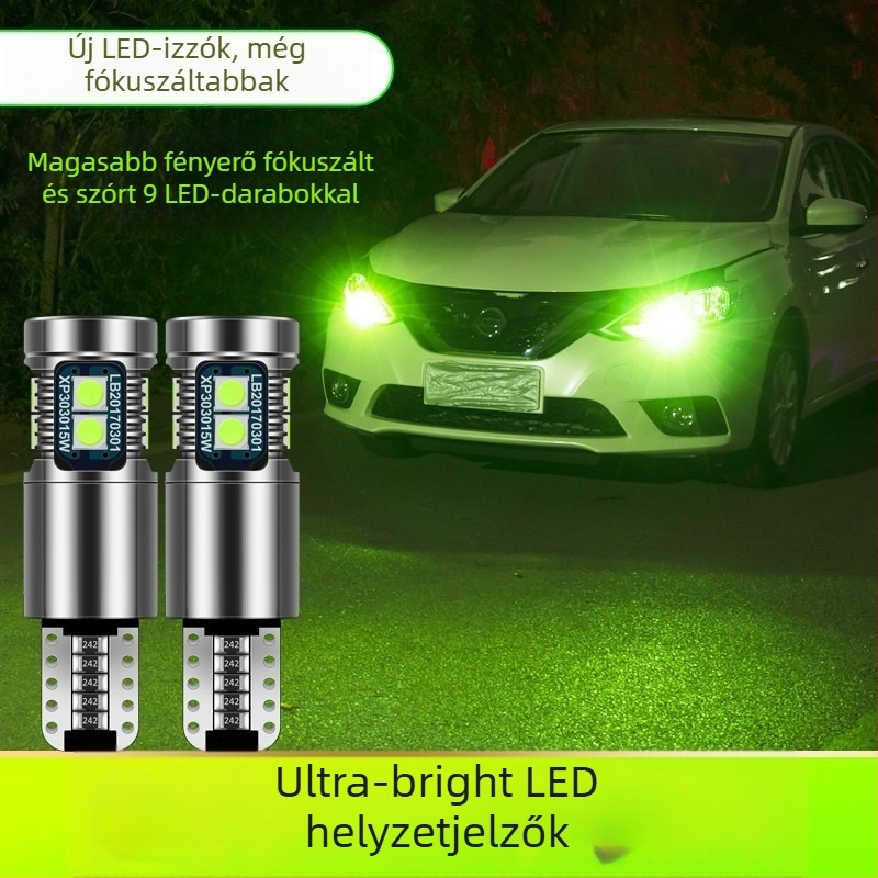 Autó LED pozíciós világítás T10 3030 9SMD (12V, 0.6A, 7.2W, 700 lm, LED)