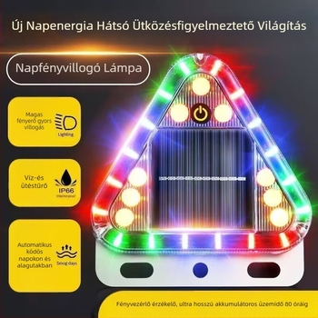 Napelemes figyelmeztető stroboszkóp teherautókhoz, mágneses rögzítés a hátsó rekeszre vagy a hátsó ajtóra, erős villanás