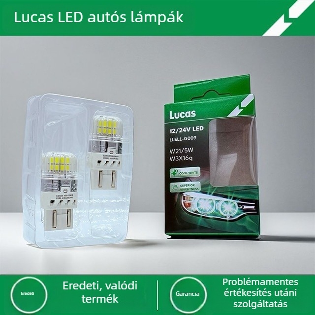 Lucas autó LED hátsó lámpa, féklámpa, S25 szélességi jelzőfény, T20, 12V/24V, nagy dugós izzó P21