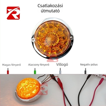 9-LED oldalsó lámpa teherautókhoz és utánfutókhoz – riasztó és szélességjelző fény