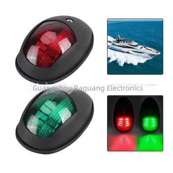 8 LED-es hajó- és jacht navigációs lámpa, 24V, ABS/PC, modell Y-S59, Overguang