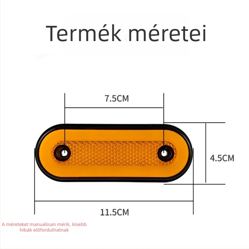 LED kamion oldalsó lámpák – ovális alakú oldalsó fények, oldalsó és hátsó világítás, szélességjelző, jelző és stroboszkóp fény