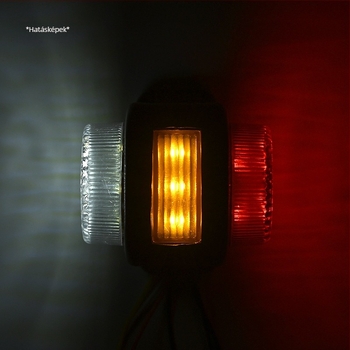 Kamion oldalsó LED lámpa 12–24V, ABS ház, Edge Light 6, kattintásos szerelés