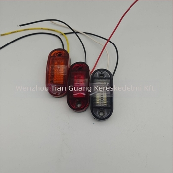 DY-112 Kamion oldalsó szélességjelző lámpa, 12–24V, 6 LED, ABS