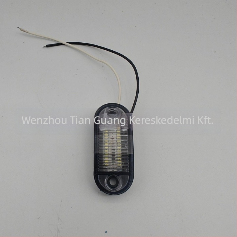 DY-112 Kamion oldalsó szélességjelző lámpa, 12–24V, 6 LED, ABS