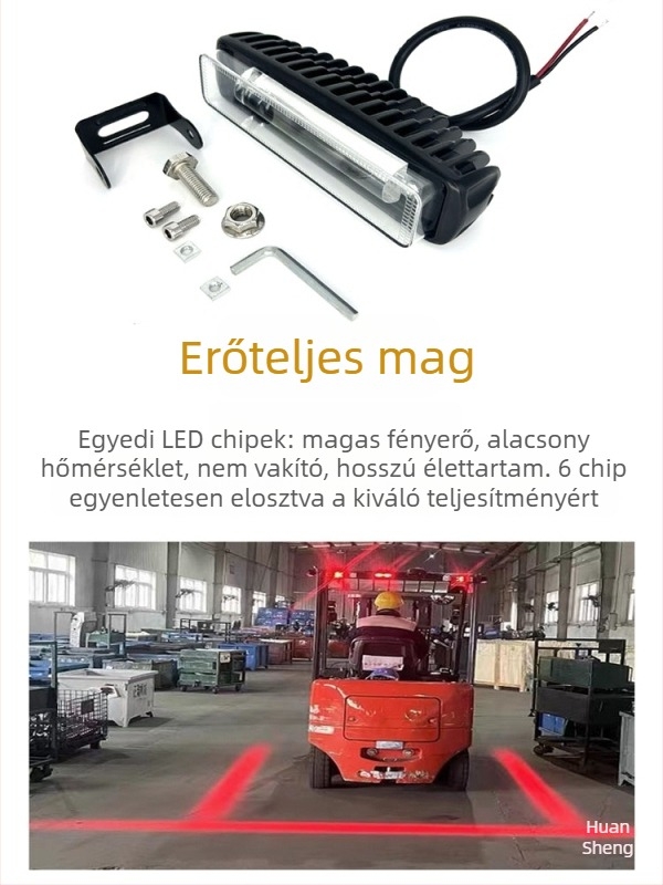 Targoncához terület-figyelmeztető fény – hátramenet tartományhatár – Modell JS67 – 12-80V