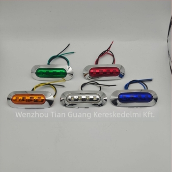 DY-108 ABS 4-LED oldalsó jelzőfény teherautók, nehéz teherautók és buszok számára, vízálló, 12-24V