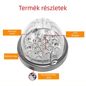 Dinnye alakú teherautó oldalsó világítás – 12W, 12V, 3528 SMD, ABS+PC