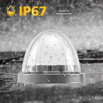 Dinnye alakú teherautó oldalsó világítás – 12W, 12V, 3528 SMD, ABS+PC