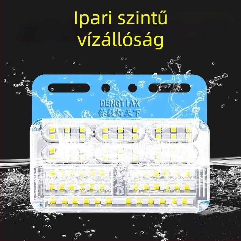 24V LED teherautó talajra szerelt vízálló oldalsó fények, abroncslámpák és tolató lámpák, 6000K, 5000lm