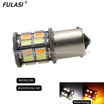 Autó LED 5630 kétszínű lámpa kormányzásra és nappali fényhez, 12V, 3W+3W, univerzális kompatibilitás