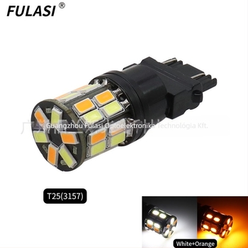 Autó LED 5630 kétszínű lámpa kormányzásra és nappali fényhez, 12V, 3W+3W, univerzális kompatibilitás