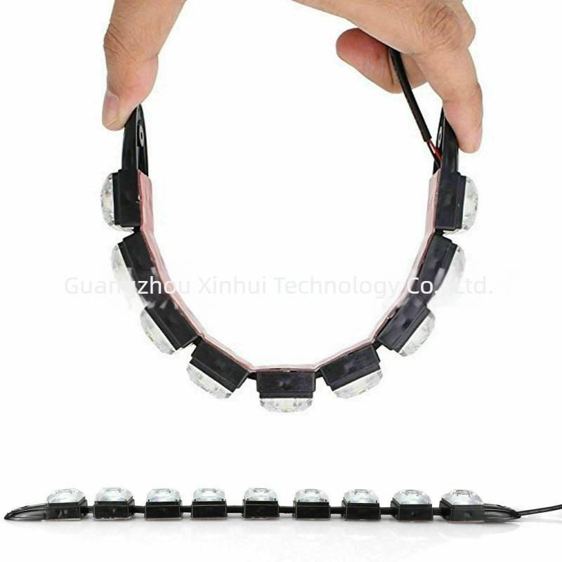 Rugalmas 9-LED kígyó formájú nappali világítás autóhoz, Eagle Eye, 12V, 5W, IP67, univerzális