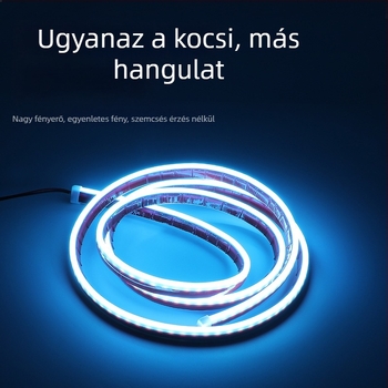 Autó nappali világítás – motorháztetőfedő vezető fénycsíkkal, szilikon, 12V, 1A, 0.2W, modell 2835