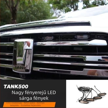 Tank 500 középső rács LED DRL – 12V, IP67, műanyag + PC