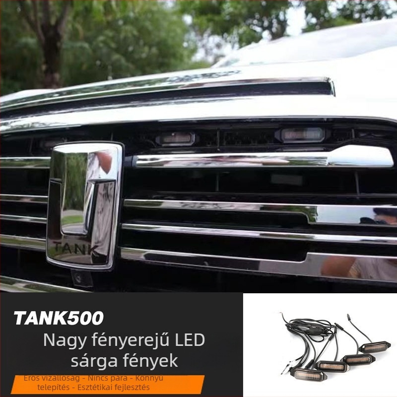 Tank 500 középső rács LED DRL – 12V, IP67, műanyag + PC