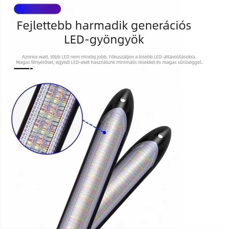 Autó napi LED világítás háromszínű áramló fény és irányjelzővel — B Series Soft Rubber Daylight, 12V, 12W, élettartam 50 000 óra