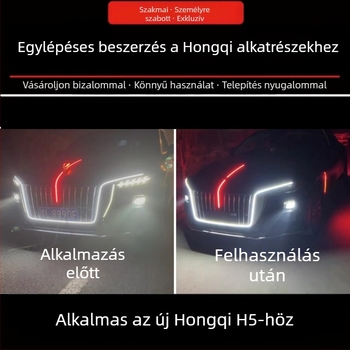 HQ H5 LED nappali menetfény modul, ragasztó telepítés, U‑alakú csere, 12V, 20W LED