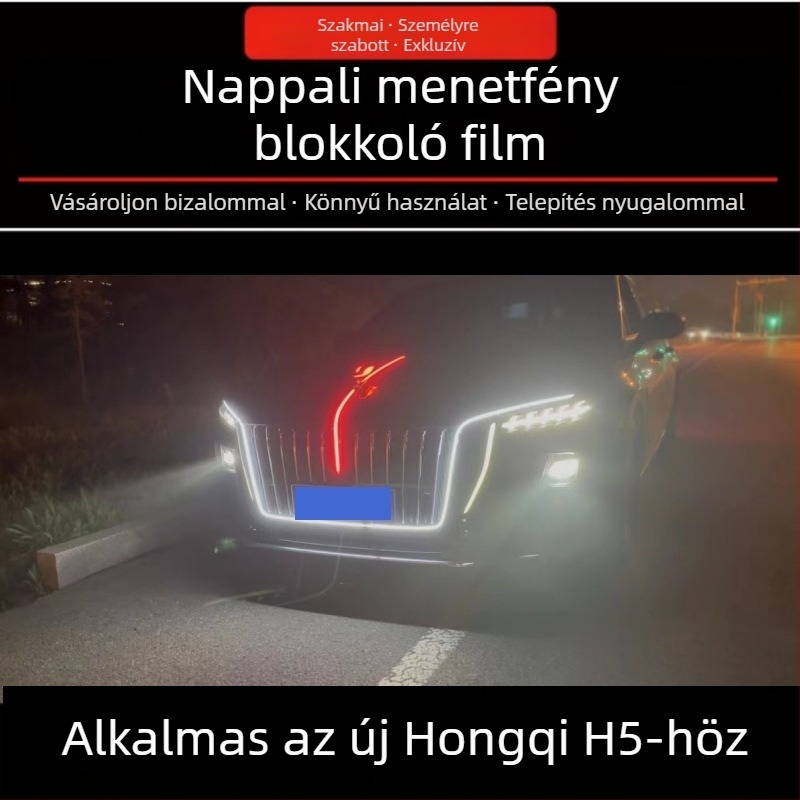HQ H5 LED nappali menetfény modul, ragasztó telepítés, U‑alakú csere, 12V, 20W LED