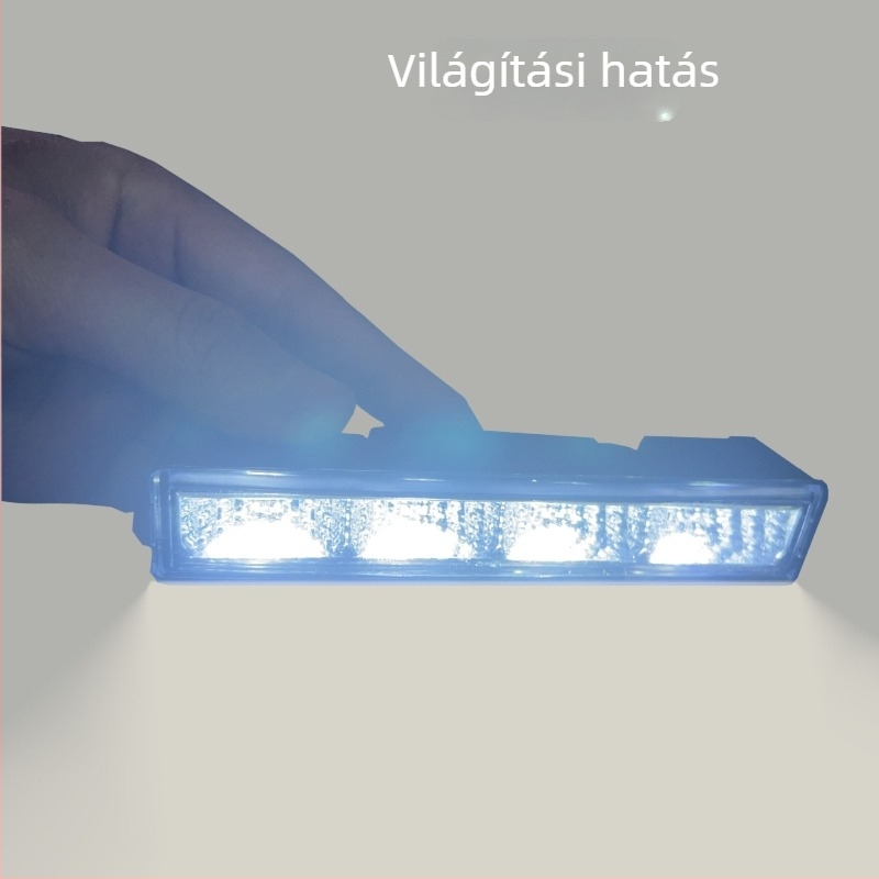 4-LED DRL autó LED nappali világítás, 12V, 2835 LED, PC alumínium substrát, 192 lm