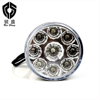 Kerek LED ködlámpa 9 LED-del, nappali menetfény autókhoz