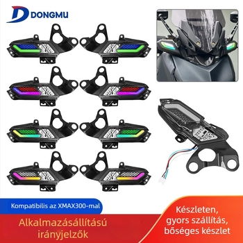 Yamaha XMAX300 irányjelző lámpa, alkalmazáson át irányítható és állítható jel, nappali DRL fény, ABS LED anyag, modell HPMP-D031
