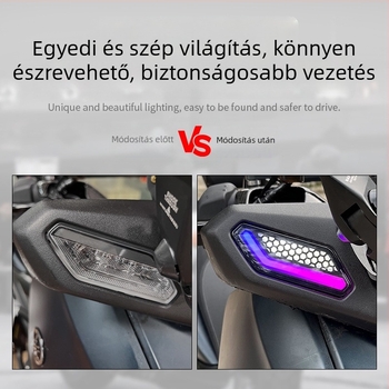Yamaha XMAX300 irányjelző lámpa, alkalmazáson át irányítható és állítható jel, nappali DRL fény, ABS LED anyag, modell HPMP-D031