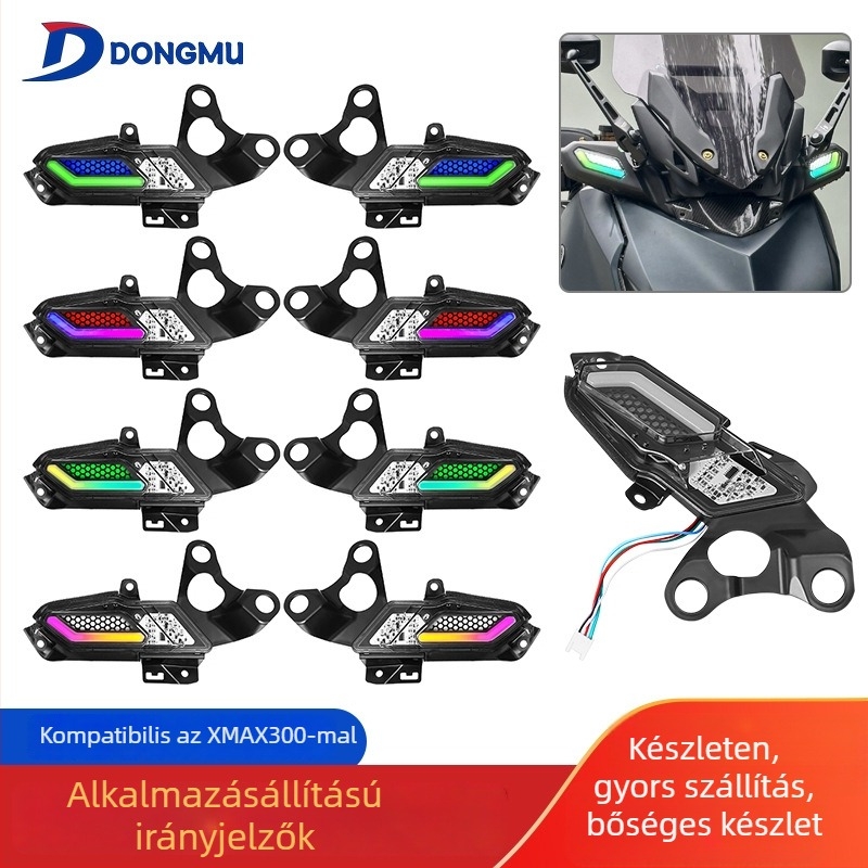 Yamaha XMAX300 irányjelző lámpa, alkalmazáson át irányítható és állítható jel, nappali DRL fény, ABS LED anyag, modell HPMP-D031