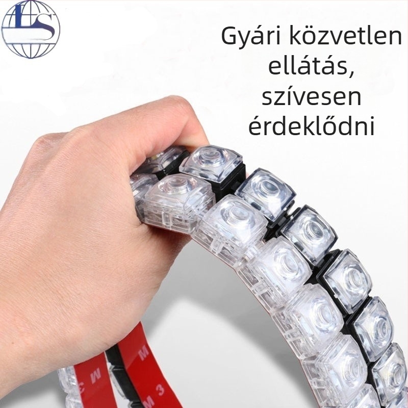 Rugalmas kígyóformájú LED nappali világítás autókhoz