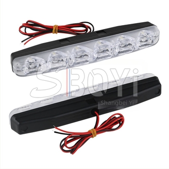 6 LED nappali fények, nagy teljesítményű, rendkívül világos és hosszú élettartamú, univerzális illeszkedés