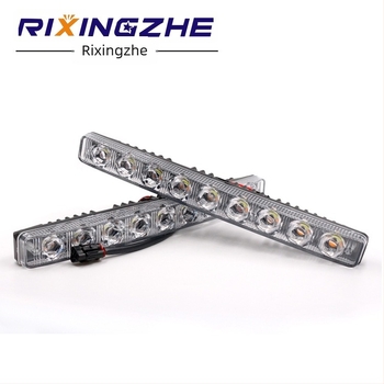 Nagyfényű LED nappali menetfények az autó hűtőrácsához, irányjelzők és 9-LED lencsés ködfények