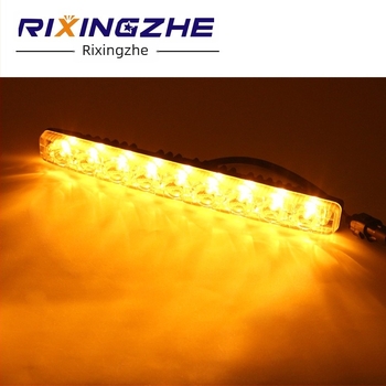 Nagyfényű LED nappali menetfények az autó hűtőrácsához, irányjelzők és 9-LED lencsés ködfények