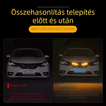 Univerzális autógrill világítótest Bluetooth alkalmazásvezérléssel, több színű nappali világítás off-road SUV és pickup