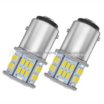 Alumínium LED napi világítás autókhoz S25/T20-54SMD-3014, jelzés és féklámpa, 12-24V, IP67