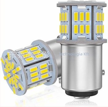 Alumínium LED napi világítás autókhoz S25/T20-54SMD-3014, jelzés és féklámpa, 12-24V, IP67