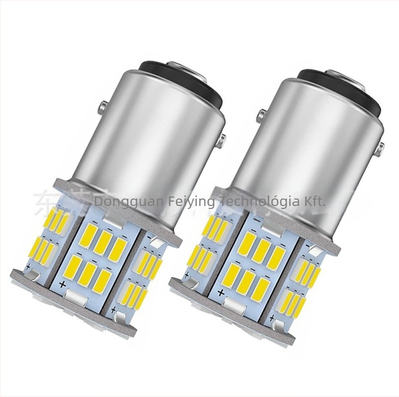 Alumínium LED napi világítás autókhoz S25/T20-54SMD-3014, jelzés és féklámpa, 12-24V, IP67