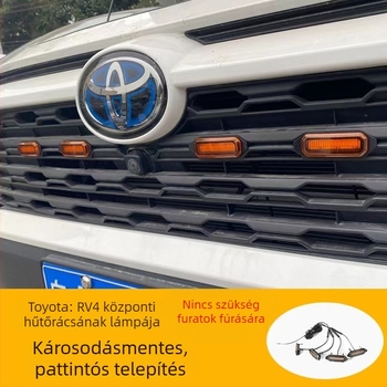 Toyota RAV4 hűtőmaszk fény – könnyű telepítés, sérülésmentes, dekoratív nappali menetfény