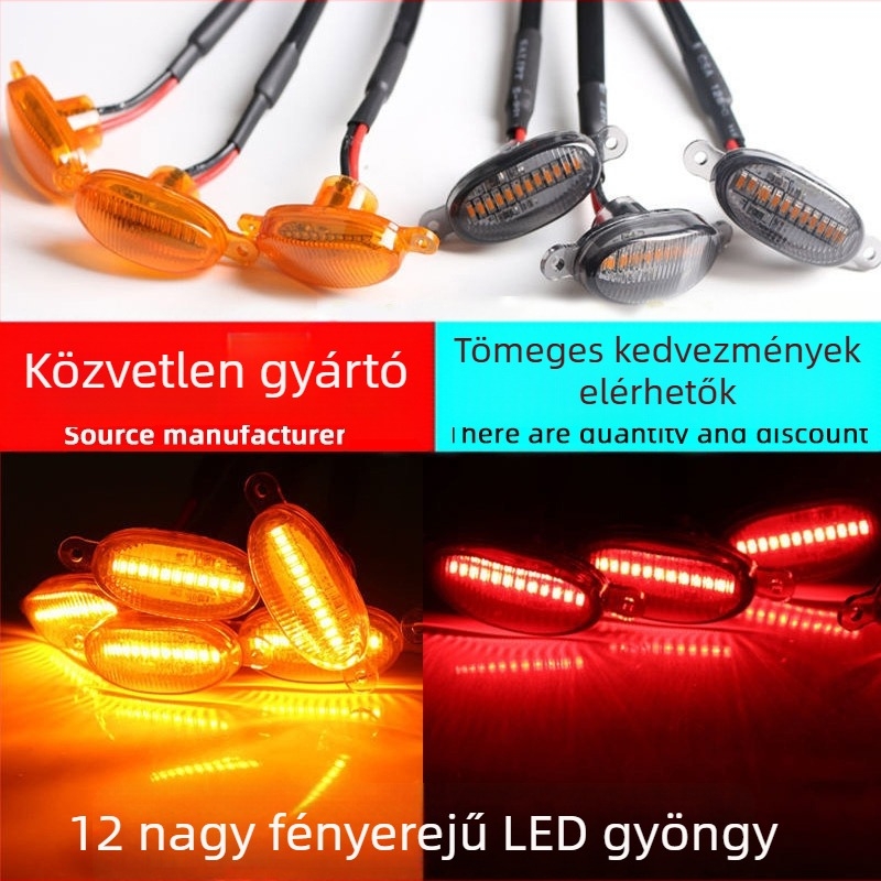 LED kis sárga nappali fény univerzális első radiátorrácshoz – LED ködlámpa pickup és terepjáróhoz