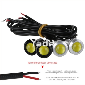18 mm-es Eagle Eye LED autólámpa, nagy fényerő, ultra vékony, vízálló, hátrameneti fény